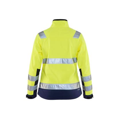 Blåkläder 4902 dame high vis softshell jakke, hi-vis gul/marineblå