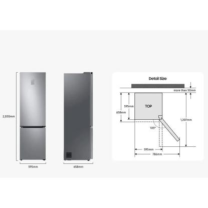 Samsung RB38C607AS9/EF fritstående kølefryseskab, 273 + 114 liter