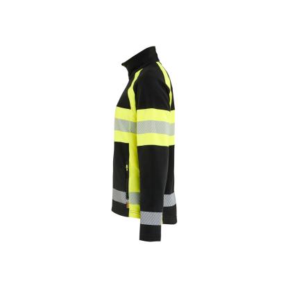 Blåkläder 4718 dame microfleece jakke, sort/hi-vis gul