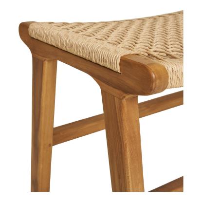 Derby fodskammel, teak/polyrattan, natur