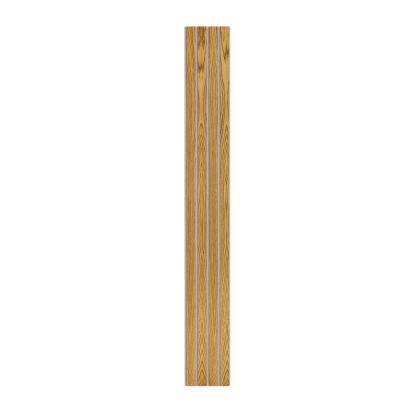 I-Wood Basic 4-lamel akustikpanel, brun olieret, grå filt og lys kerne, egefiner, 16 x 300 mm 