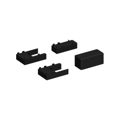 Scanbad Match afstandsstykker til udvidelsesprofil, 2 x 6 mm, sort