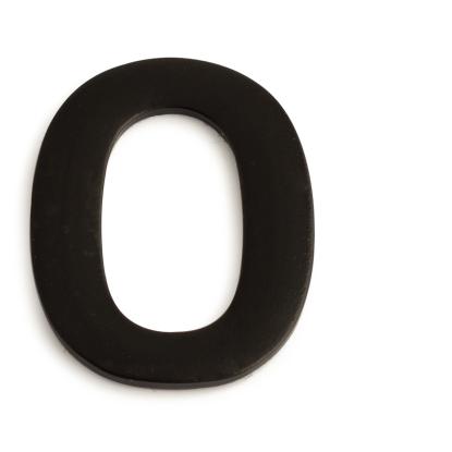 Habo husnummer 0, 50 mm, sort