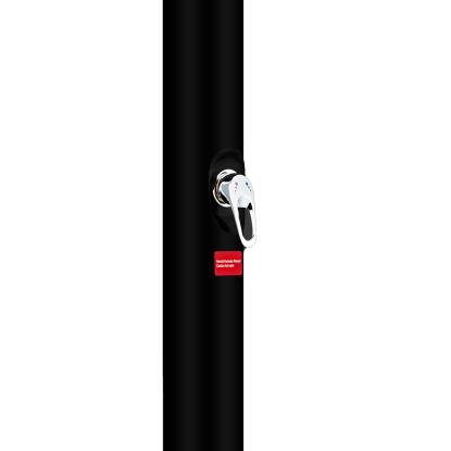 Nortiq 21 solopvarmet udebruser, H220 cm, 21 liter, PVC, sort