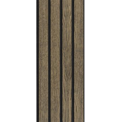 I-Wood Medio+ 4-lamel akustikpanel, sort olieret, sort filt og sort kerne, egefiner, 17 x 300 mm