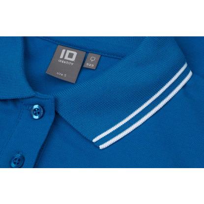 ID 0523 Kontrast poloshirt med stretch, dame, azur