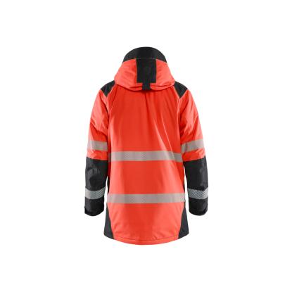 Blåkläder 4457 high vis vinterparkajakke, hi-vis rød/sort