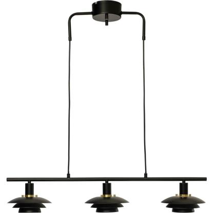 Aneta Epsilon pendel med 3 lys, L86 cm, sort