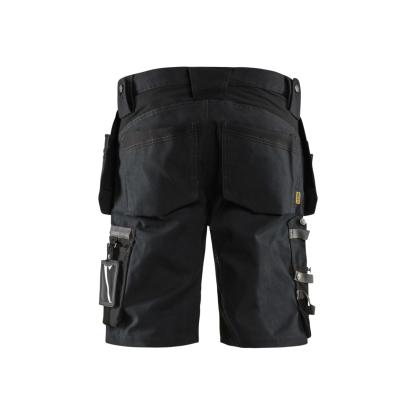 Blåkläder 1598 håndværker shorts med stretch i kraftig kanvas, sort