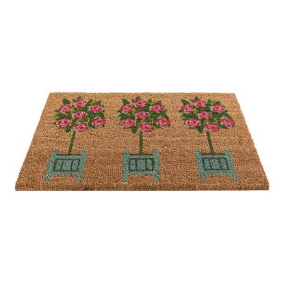 Westland kokosmåtte med rosemotiv