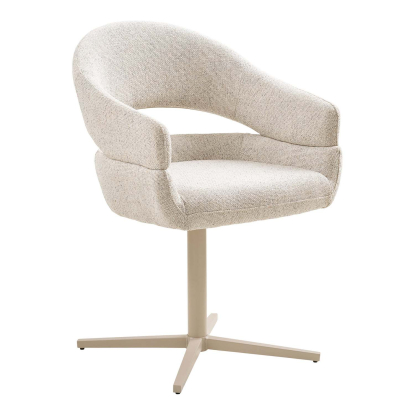 Dover spisebordsstol med drejefod, beige meleret