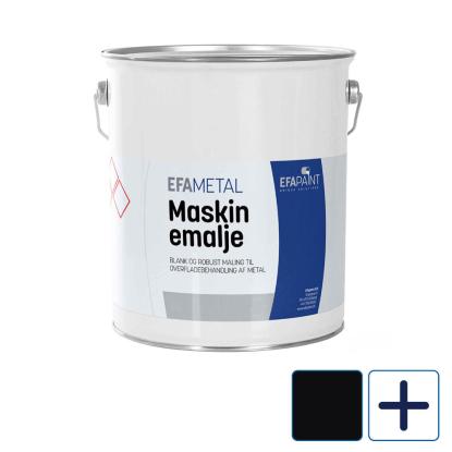EFAmetal Maskinemalje, sort, mat, glans 20