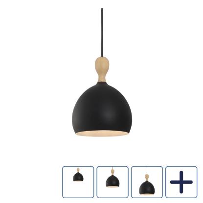 Halo Design Dueodde pendel, E27, træ/sort