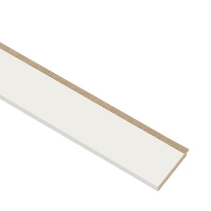 I-Wood afslutningsliste til 3-lamel akustikpanel, hvidmalet, beige filt og lys kerne, folie, 16 x 92 mm