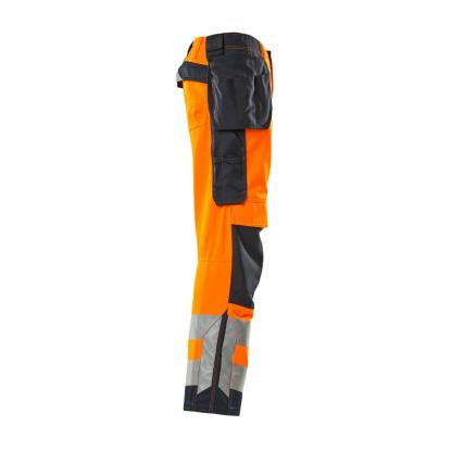 MASCOT SAFE SUPREME Wigan arbejdsbukser med hængelommer, hi-vis orange/mørk marine