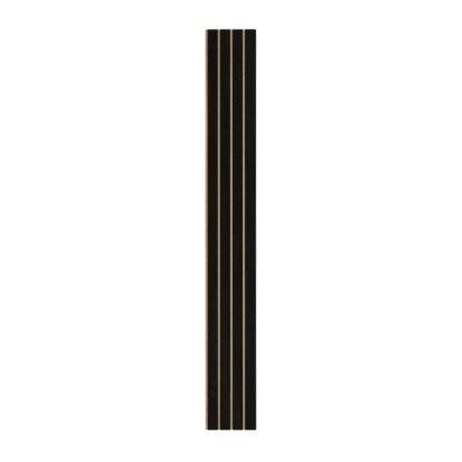 I-Wood Medio+ 4-lamel akustikpanel, sortmalet, brun filt og sort kerne, egefiner, 17 x 300 mm