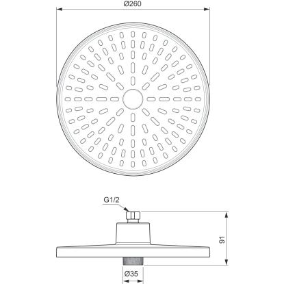 Ideal Standard Alu+ hovedbruser med 3 strålefunktioner, rosé