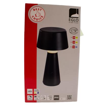 EGLO Huesa batteri bordlampe dæmpbar sort