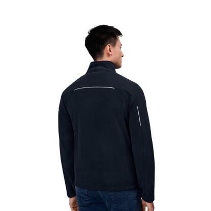 ID 0792 Zip-n-Mix mikrofleece cardigan med refleks, navy