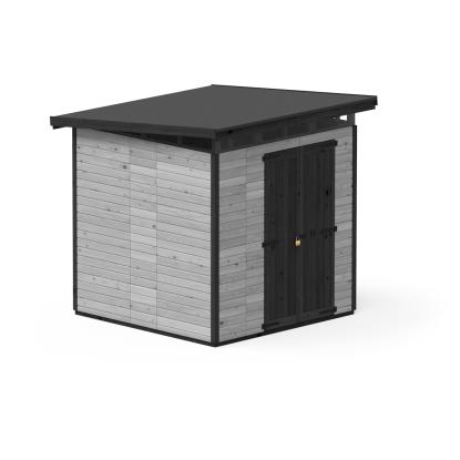 Upyard Strongbox redskabsrum XL, grå/sort - 3,68 m²