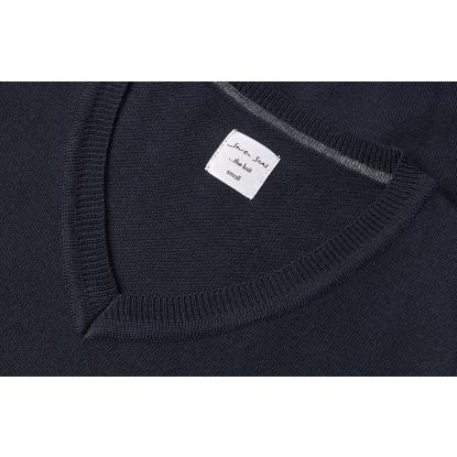 Seven Seas S671 The knit pullover med v-hals, dame, navy