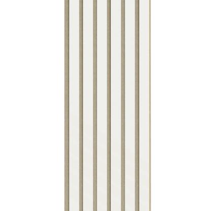 I-Wood Basic Original akustikpanel, hvidmalet, beige filt og lys kerne, folie, 16 x 300 mm