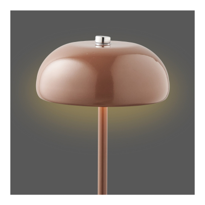 Margate LED bordlampe, genopladelig, H18 cm, brun