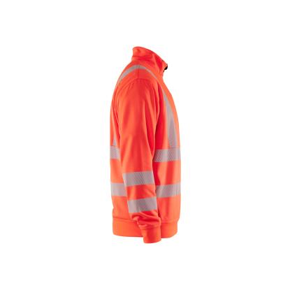 Blåkläder 3564 high vis sweatshirt half zip, hi-vis rød