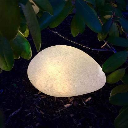 LightsOn Stone XL havelampe, IP54, Ø40 cm, grå