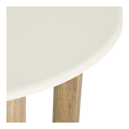 Fondi spisebord i cement look, sand/brun, Ø120 cm