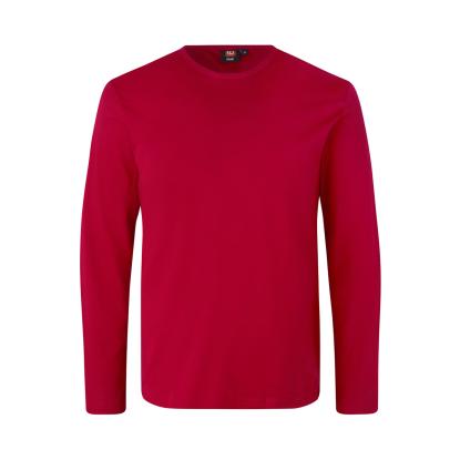 ID 0518 Interlock T-shirt med lange ærmer, rød