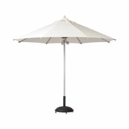 Cinas Antibes parasol, gråhvid, alu, Ø3,3 meter