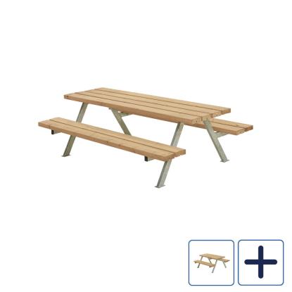 PLUS Alpha Junior bord/bænkesæt, ThermoWood®, gyldenbrun/fyr
