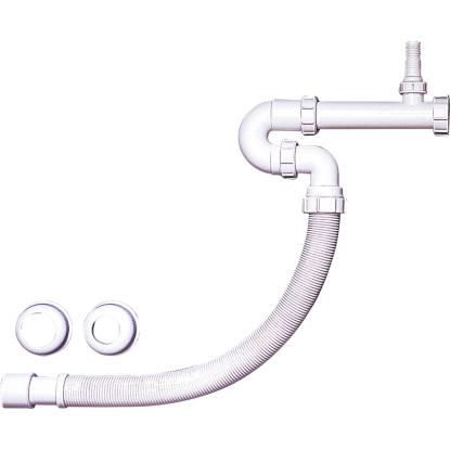 Intra Juvel flex vandlås til køkkenvask med sidestuds, 1 1/2", 50/40 mm, hvid