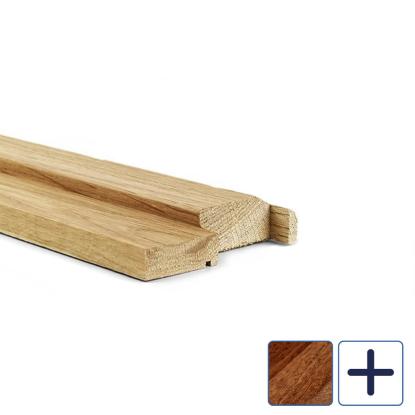 Swedoor bundstykke i lakeret mahogni, 75 mm