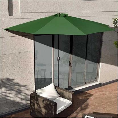 Altan parasol med håndsving, grøn, 240 cm