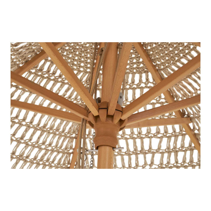 Martos hæklet parasol med cover, beige, Ø250 cm