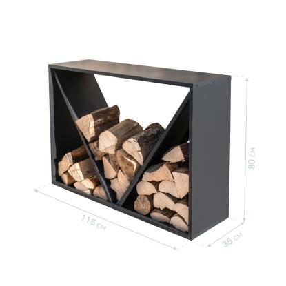 Westmann brændereol, pulverlakeret stål, sort, 80 x 35 x 115 cm
