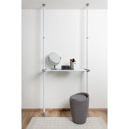 WENKO Hercules justerbar hylde,  73-120 x 4 x 42,5 cm, hvid
