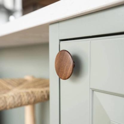 Beslag Design Split knop, Ø48 mm, valnød