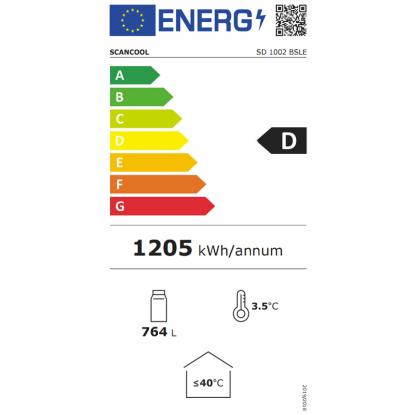 Scandomestic SD 1002 BSLE displaykøleskab, 670 liter