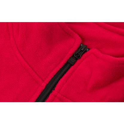 ID 0803 cardigan, mikrofleece, rød