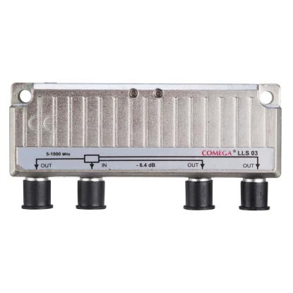 E-Line signalfordeler, 3-vejs, F/F-konnektor, metal