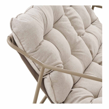 Nilo loungesæt med hynder, stål, sand