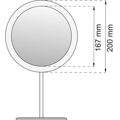 Habo LED makeupspejl 5 x forstørrelse