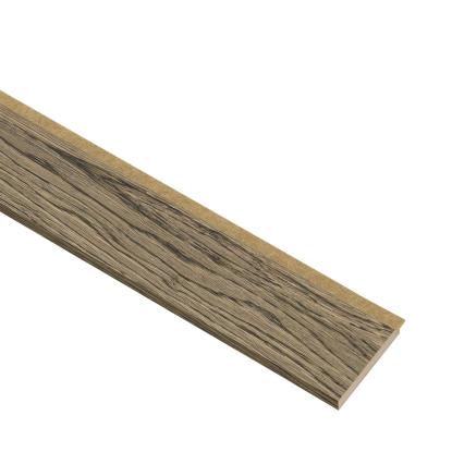 I-Wood afslutningsliste til 3-lamel akustikpanel, sort olieret, brun filt og lys kerne, egefiner, 16 x 92 mm