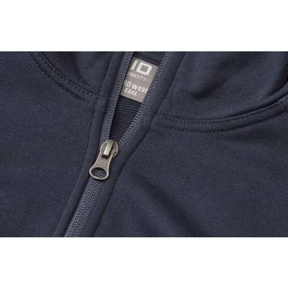 ID PRO Wear CARE 0385 sweatshirt med kort lynlås, ubørstet, dame, navy