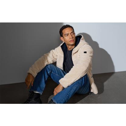 ID 0828 Pile fleecejakke, off-white