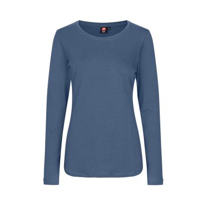 ID 0509 Interlock T-shirt med lange ærmer, dame, indigo