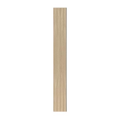 I-Wood Medio+ 4-lamel akustikpanel, hvid olieret, beige filt og sort kerne, egefiner, 17 x 300 mm